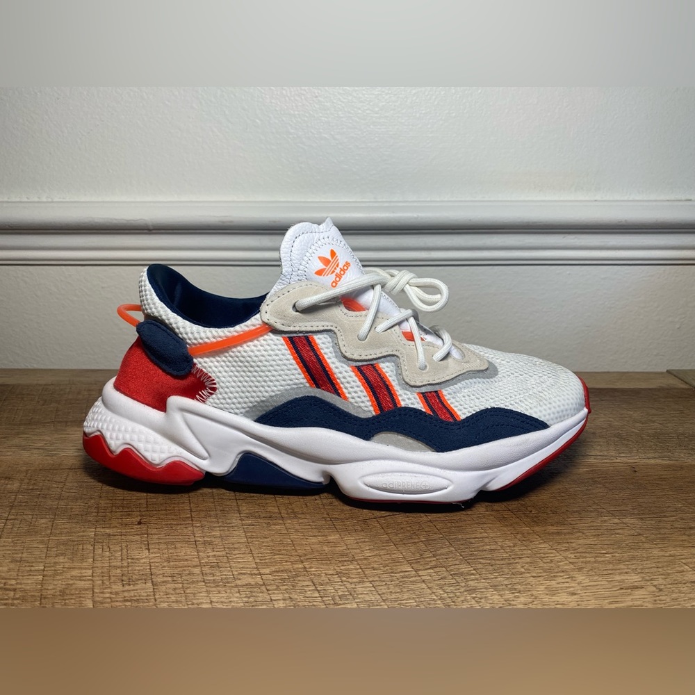 Adidas Osweego Men 8 (White Collegiate Navy Scarlet') - Rare
